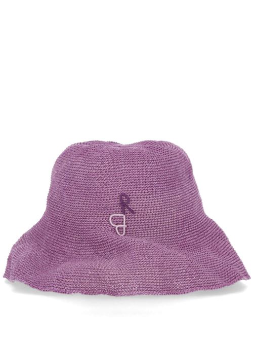 Cappello in rafia viola Ruslan Baginskiy | BCTSTRKNTYSTRPURPLE